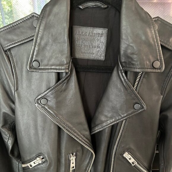 All Saints Balfern Leather Jacket - Picture 2 of 13